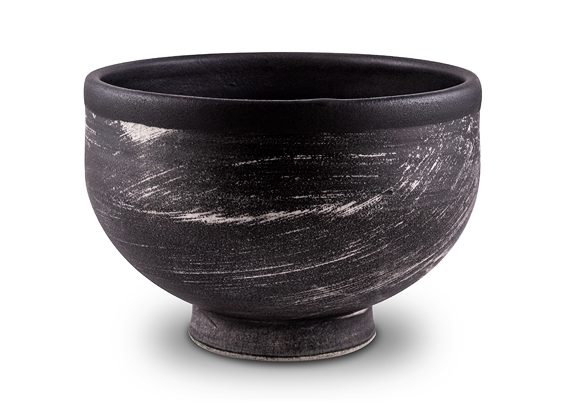 The Hayden Matcha Tea Bowl with Double Black Crackle and Grafito SOLD OUT